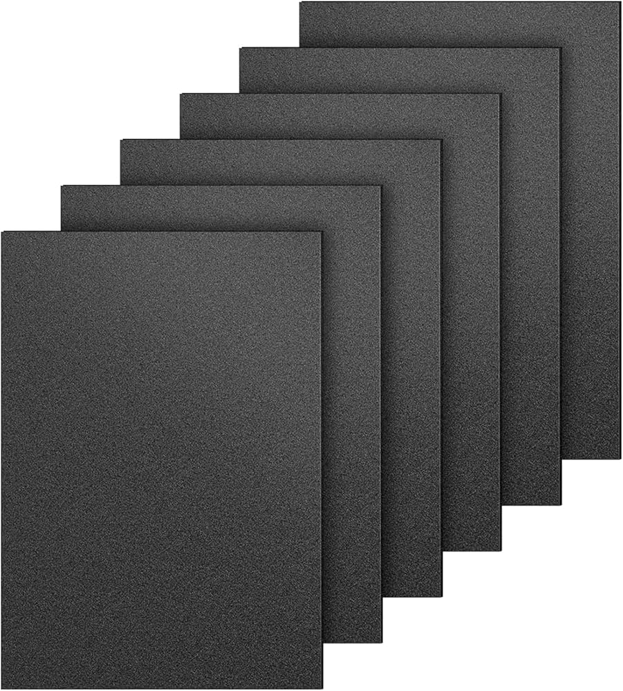 Amazon | DERENYI プラスチック板 黒 abs板 6枚入り 長さ400mm×幅300mm